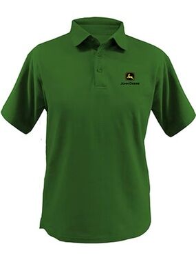 John Deere Men's Green Polo Shirt XL